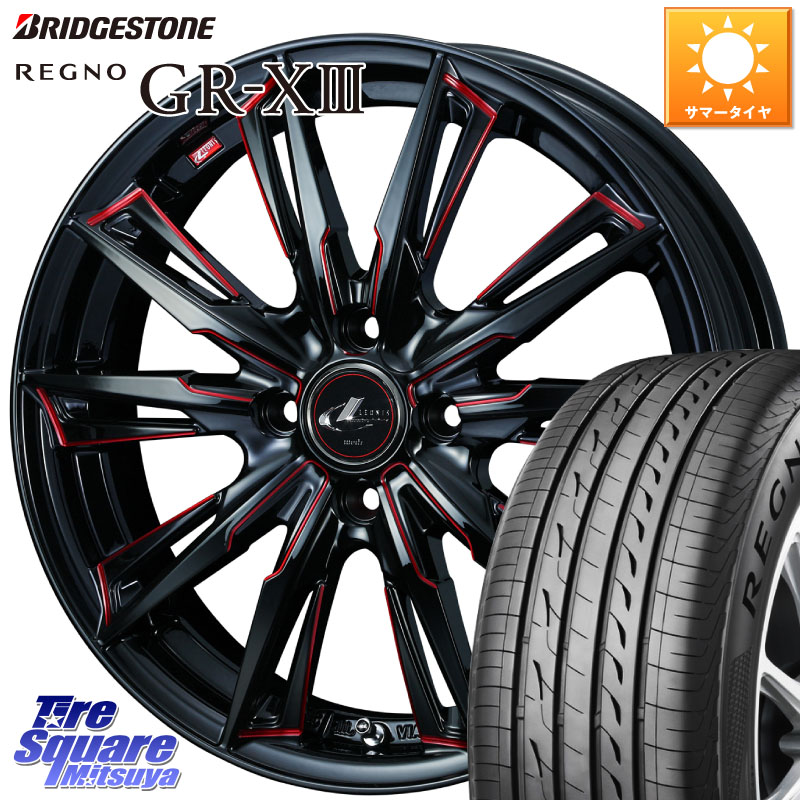 ブリヂストン REGNO GR-X3 GRX3 GR-XIII レグノ サマータイヤ 185/60R16WEDS LEONIS レオニス GX RED ウェッズ ホイール 16インチ 16X6.0J 42 4穴 100 アクアクロスオーバー FITクロスター MAZDA2 マツダ2(デミオ)|タイヤスクエアミツヤ