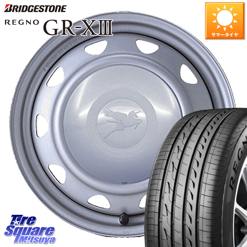 WEDS キャロウィン PS-554N スチールホイール 15インチ 15 X 5.5J +40 4穴 100 ブリヂストン REGNO GR-X3 GRX3 GR-XIII レグノ サマータイヤ 185/55R15 700系パッソ E11ノート