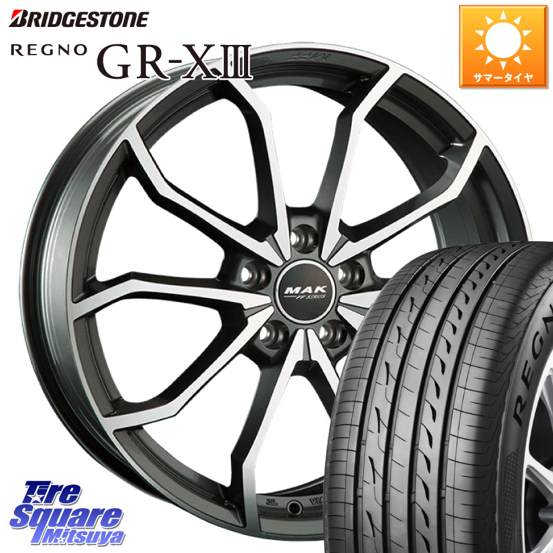 ブリヂストン REGNO GR-X3 GRX3 GR-XIII レグノ サマータイヤ 245/45R18阿部商会 MAK LOWE FF ホイール 18インチ 18X8.0J(AUDI A4 8WC) 28 5穴 112 アウディ A4 8W系|タイヤスクエアミツヤ