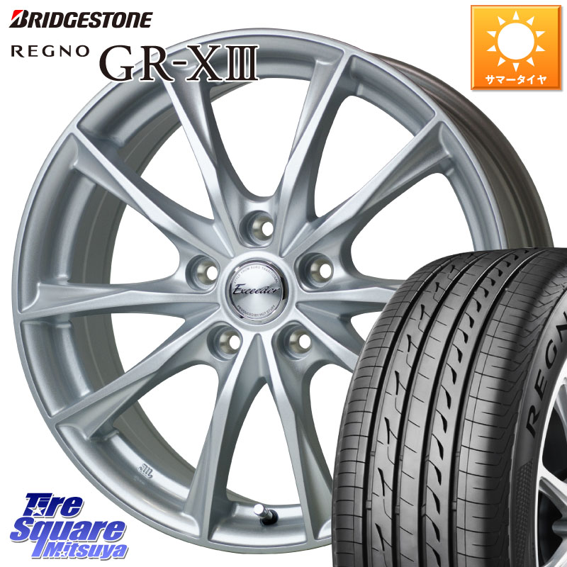 HotStuff エクシーダー E06 平座仕様(トヨタ車専用) 18インチ 18 X 8.0J +41 5穴 114.3 ブリヂストン REGNO GR-X3 在庫● 2025~2026年製 GRX3 GR-XIII レグノ サマータイヤ 225/45R18