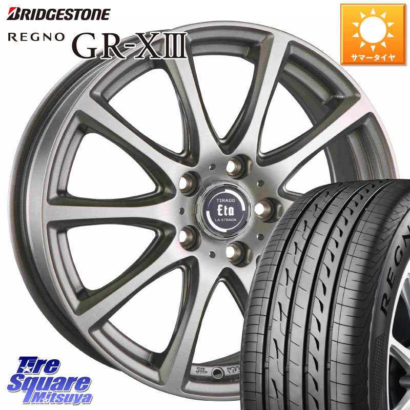 阿部商会 イータ 平座仕様 ティラード(トヨタ車専用) 17 X 7.0J +38 5穴 114.3 ブリヂストン REGNO GR-X3 在庫● 2025~2026年製 GRX3 GR-XIII レグノ サマータイヤ 195/60R17 60系プリウス