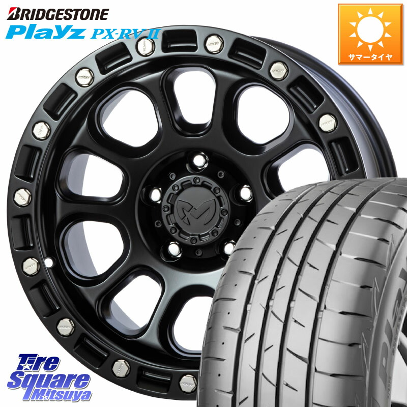MKW M204 ブラックキャット 16インチ 16 X 7.0J +35 5穴 114.3 ブリヂストン プレイズ Playz PX-RV2 サマータイヤ 205/65R16 107,019円