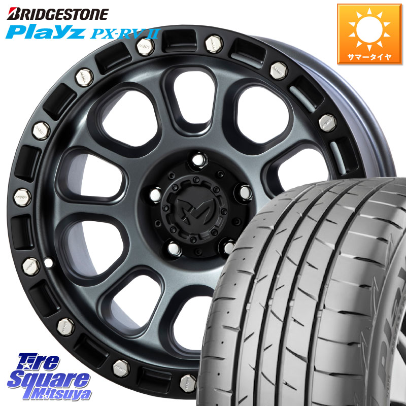 MKW M204 ドライグレー 17インチ 17 X 8.0J +38 5穴 114.3 ブリヂストン プレイズ Playz PX-RV2 サマータイヤ 215/50R17