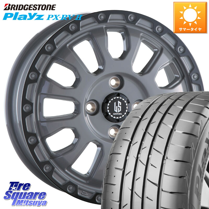 ブリヂストン プレイズ Playz PX-RV2 サマータイヤ 195/65R16阿部商会 LA STRADA AVENTURA アヴェンチュラ 16インチ 16X6.0J 40 4穴 100 ライズ/ロッキー(ガソリン車4穴) ロッキー ガソリン車 4穴 REX レックス｜タイヤスクエアミツヤ