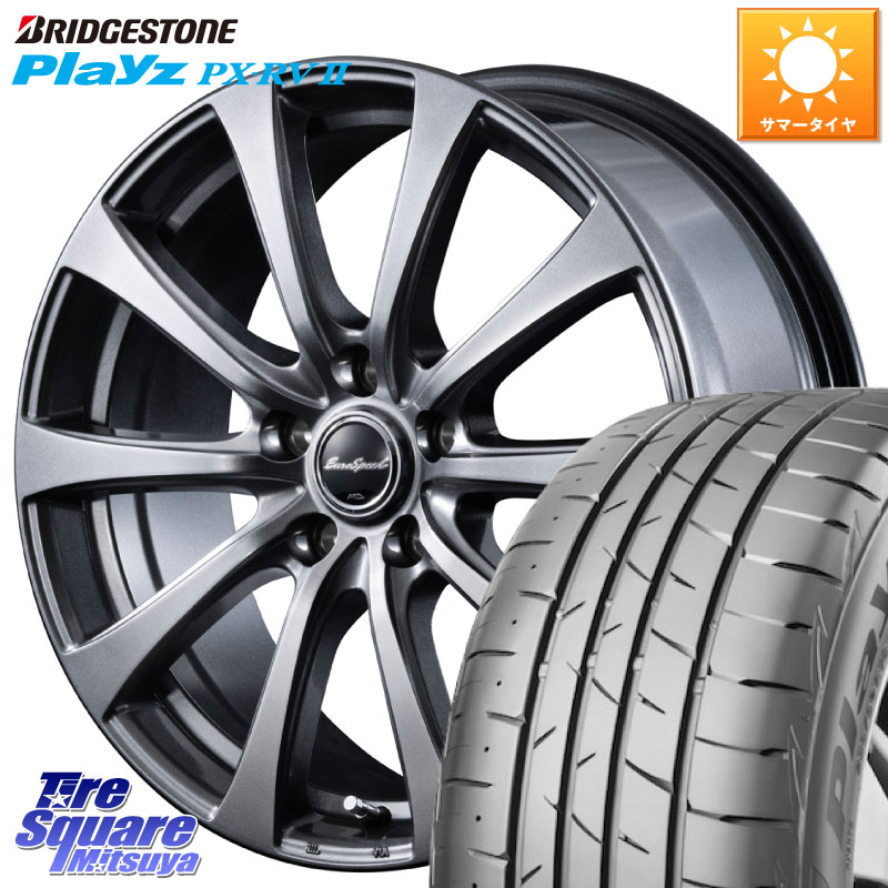 MANARAY MID EuroSpeed G10 在庫● ホイール 17インチ 17 X 7.0J +48 5穴 100 ブリヂストン プレイズ Playz PX-RV2 サマータイヤ 205/55R17