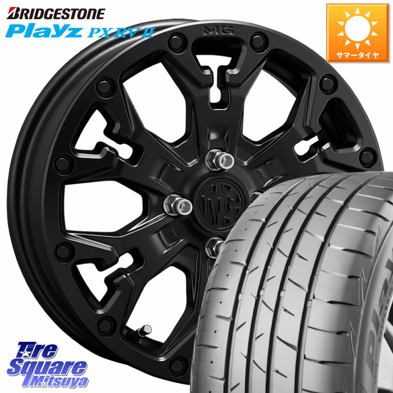 CRIMSON MG GOLEM Jr ホイール 16インチ 16 X 6.0J +38 4穴 100 ブリヂストン プレイズ Playz PX-RV2 サマータイヤ 195/65R16 ライズ ロッキー ガソリン車 4穴
