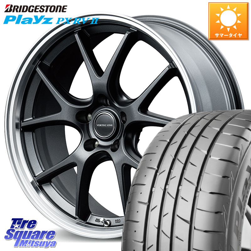MANARAY MID VERTEC ONE EXE5 Vselection ホイール 18インチ 18 X 8.0J +42 5穴 114.3 ブリヂストン プレイズ Playz PX-RV2 サマータイヤ 235/50R18 30系アルファード 30系ヴェルファイア 20系アルファード