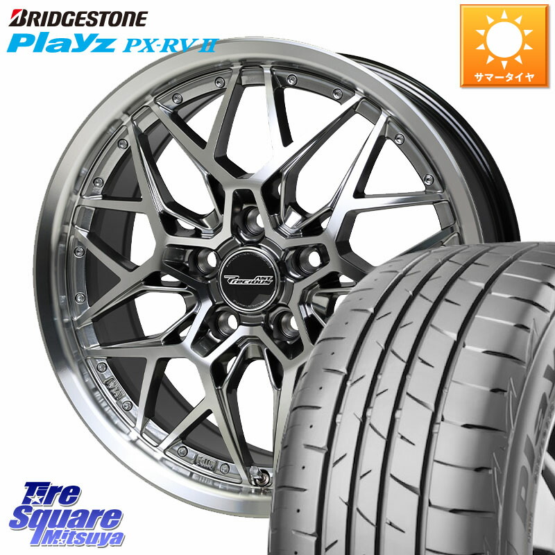 HotStuff プレシャス Precious AST M5 ホイール 18インチ 18 X 8.0J +42 5穴 114.3 ブリヂストン プレイズ Playz PX-RV2 サマータイヤ 225/45R18 プリウスアルファ リーフ