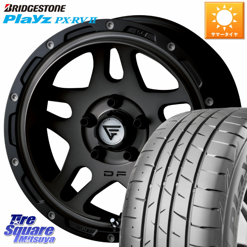 DELTA FORCE OVERLANDER ホイール 17インチ 17 X 7.0J +32 5穴 114.3 ブリヂストン プレイズ Playz PX-RV2 サマータイヤ 215/60R17 20系アルファード