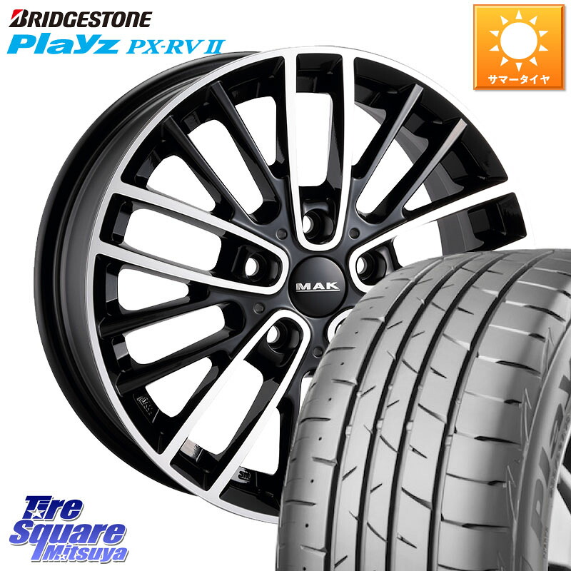 ブリヂストン プレイズ Playz PX-RV2 サマータイヤ 205/65R16阿部商会 MAK CHELSE ホイール 16インチ 16X7.0J(MINI F60) 41 5穴 112 MINI ミニ クロスオーバー F60｜タイヤスクエアミツヤ