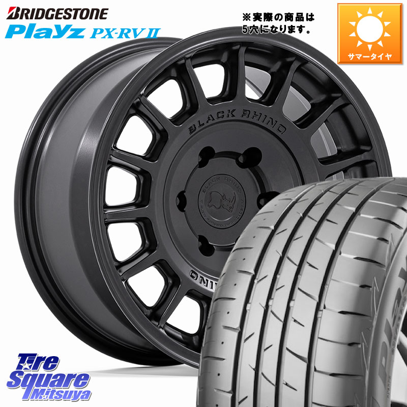 ブリヂストン プレイズ Playz PX-RV2 サマータイヤ 225/60R17BLACK RHINO VOLL ボル ブラック ホイール 17インチ ブラックライノ 17X8.0J 38 5穴 114.3 エクリプスクロス｜タイヤスクエアミツヤ