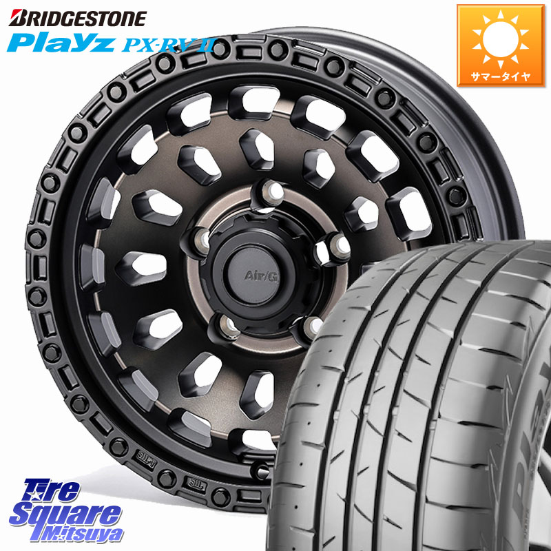 4X4エンジニアリング Air/G VULCAN GHOST ホイール 16インチ 16 X 6.0J +0 5穴 139.7 ブリヂストン プレイズ Playz PX-RV2 サマータイヤ 215/65R16 ジムニー専用(要オーバーフェンダー等) ジムニ－シエラ・ノマド(カスタム)