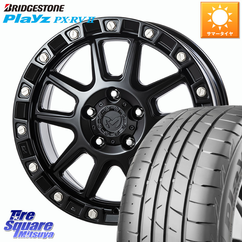 MKW M205 ブラックキャット ホイール 18インチ 18 X 8.0J +40 5穴 114.3 ブリヂストン プレイズ Playz PX-RV2 サマータイヤ 225/45R18