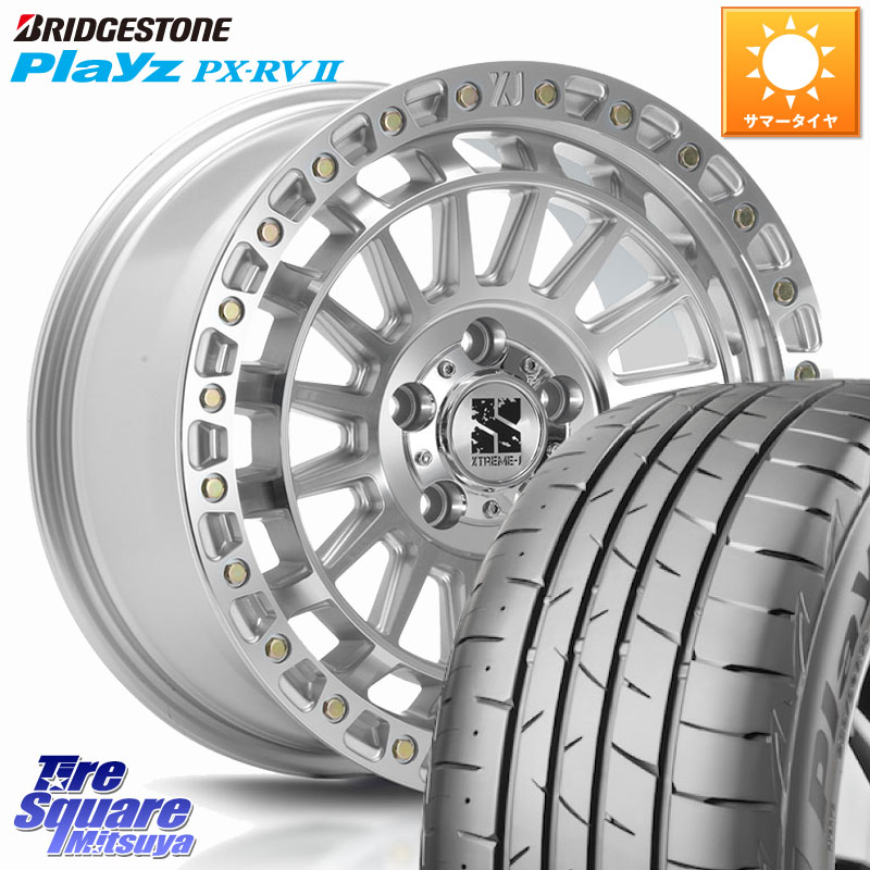 MLJ XJ08 XTREME-J ホイール 17インチ 17 X 7.5J +42 5穴 114.3 ブリヂストン プレイズ Playz PX-RV2 サマータイヤ 225/55R17
