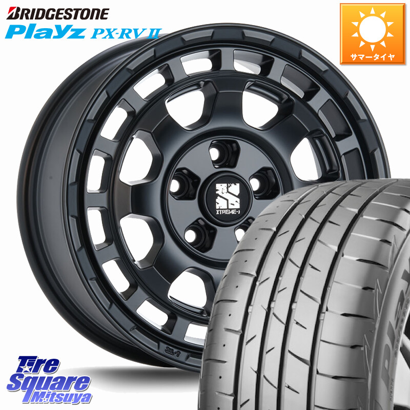 ブリヂストン プレイズ Playz PX-RV2 サマータイヤ 205/55R16MLJ SAVANZA サバンザ XTREME-J ホイール 16インチ エクストリーム 16X7.0J 35 5穴 114.3 GRヤリスRSノーマルキャリパー｜タイヤスクエアミツヤ