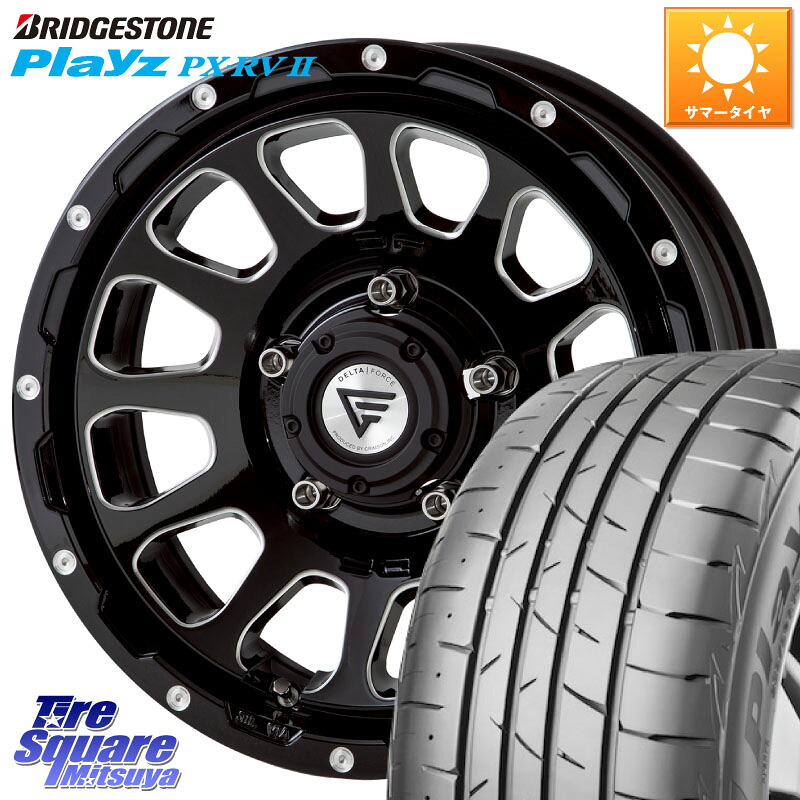 DELTA FORCE デルタフォース オーバル シエラ専用 インセット-5 16インチ 16 X 6.0J +0 5穴 139.7 ブリヂストン プレイズ Playz PX-RV2 サマータイヤ 215/65R16 ジムニー専用(要オーバーフェンダー等) ジムニ－シエラ・ノマド(カスタム)