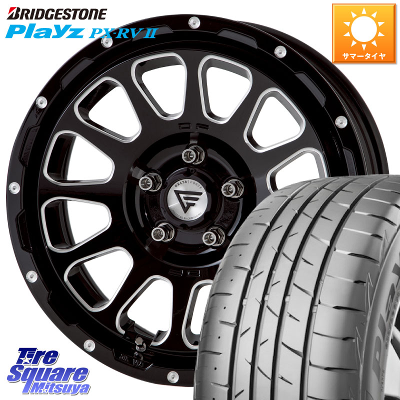 DELTA FORCE デルタフォース オーバル 7J ホイール 17インチ 17 X 7.0J +32 5穴 114.3 ブリヂストン プレイズ Playz PX-RV2 サマータイヤ 215/60R17 20系アルファード