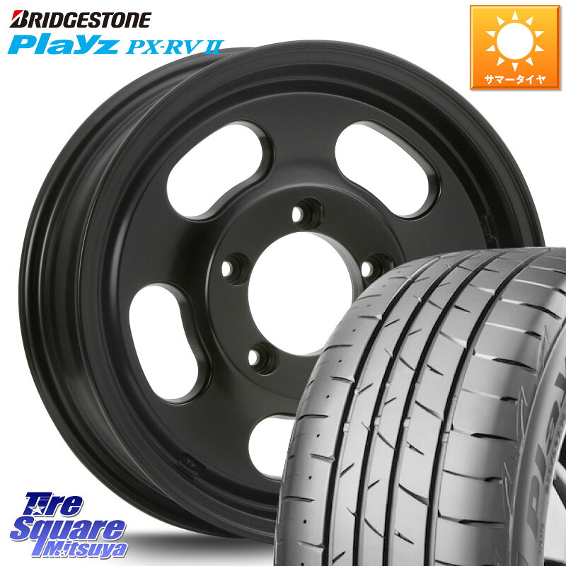 ブリヂストン プレイズ Playz PX-RV2 サマータイヤ 215/65R16MLJ XTREME-J D SLOT D-SLOT Dスロット サテンブラック ホイール 16インチ 16X5.5J 0 5穴 139.7 ジムニー専用(要オーバーフェンダー等) AZオフロード カスタムサイズ|タイヤスクエアミツヤ