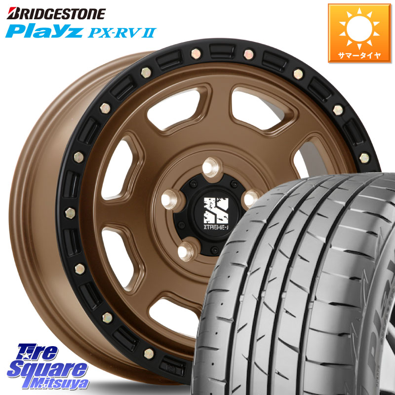 MLJ XJ07 XTREME-J 5H MB エクストリームJ 16インチ 16 X 7.0J +35 5穴 114.3 ブリヂストン プレイズ Playz PX-RV2 サマータイヤ 215/60R16