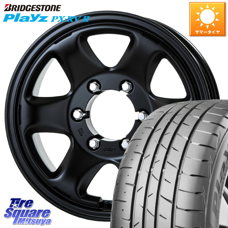 ブリヂストン プレイズ Playz PX-RV2 サマータイヤ 215/60R16BRUT ブルート BR-44 BR44 BK ホイール 16インチ 16X6.5J 25 6穴 139.7|タイヤスクエアミツヤ