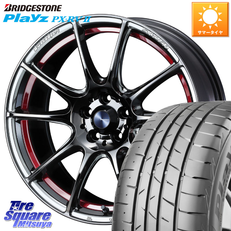 ブリヂストン プレイズ Playz PX-RV2 サマータイヤ 225/45R18WEDS 【欠品次回09月上旬】 WedsSport SA-25R SA25R ウェッズ スポーツ ホイール 18インチ 18X8.0J 45 5穴 114.3 90系ノア/ヴォクシー RP6~8ステップワゴン ZE1リーフ プリウスアルファ ジューク JUKE 日|タイヤスクエアミツヤ