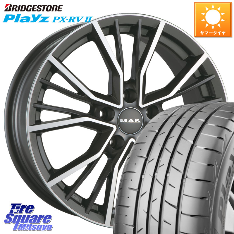 阿部商会 MAK UNION ホイール 18インチ 18 X 8.0J(AUDI Q3 F3D) +39 5穴 112 ブリヂストン プレイズ Playz PX-RV2 サマータイヤ 235/55R18 アウディ Q3 F3系
