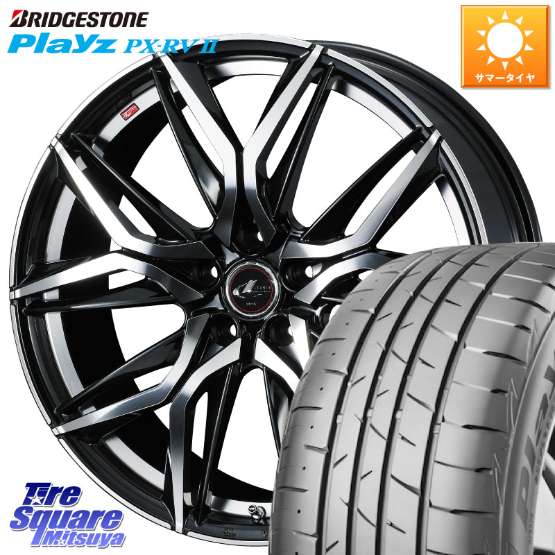 WEDS 40828 レオニス LEONIS LM 18インチ 18 X 8.0J +42 5穴 114.3 ブリヂストン プレイズ Playz PX-RV2 サマータイヤ 225/55R18 デリカD:5 SL系フォレスター