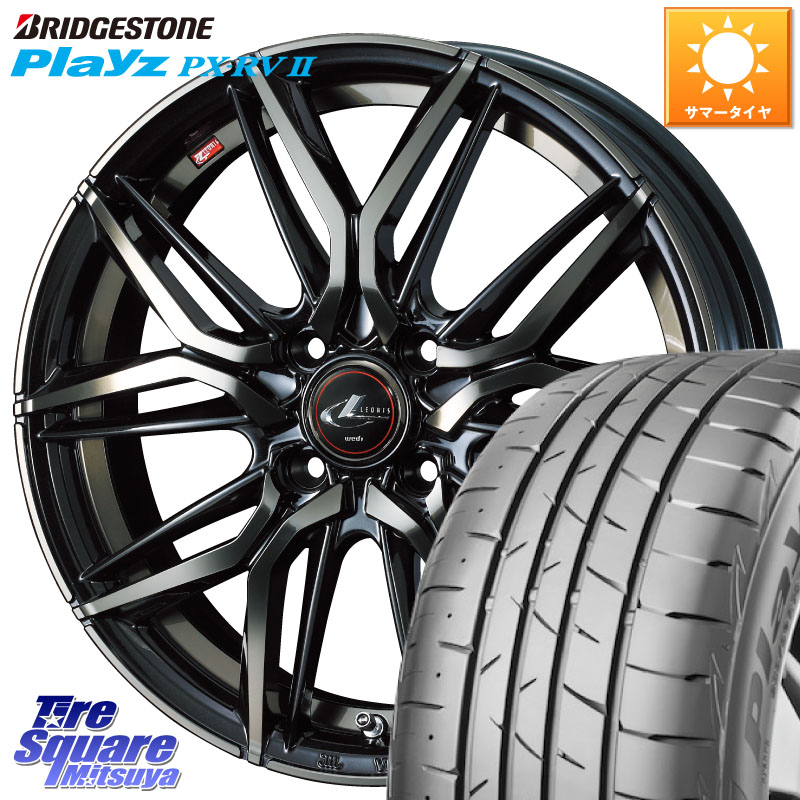 WEDS 40792 レオニス LEONIS LM PBMCTI 16インチ 16 X 6.0J +50 4穴 100 ブリヂストン プレイズ Playz PX-RV2 サマータイヤ 195/60R16 E13ノートクロスオーバー