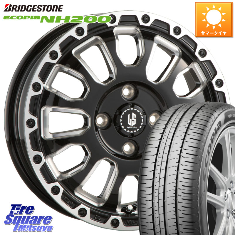 ブリヂストン ECOPIA NH200 エコピア サマータイヤ 205/55R16阿部商会 LA STRADA AVENTURA アヴェンチュラ 16インチ 16X6.0J 40 4穴 100 E13オーラ アクア|タイヤスクエアミツヤ