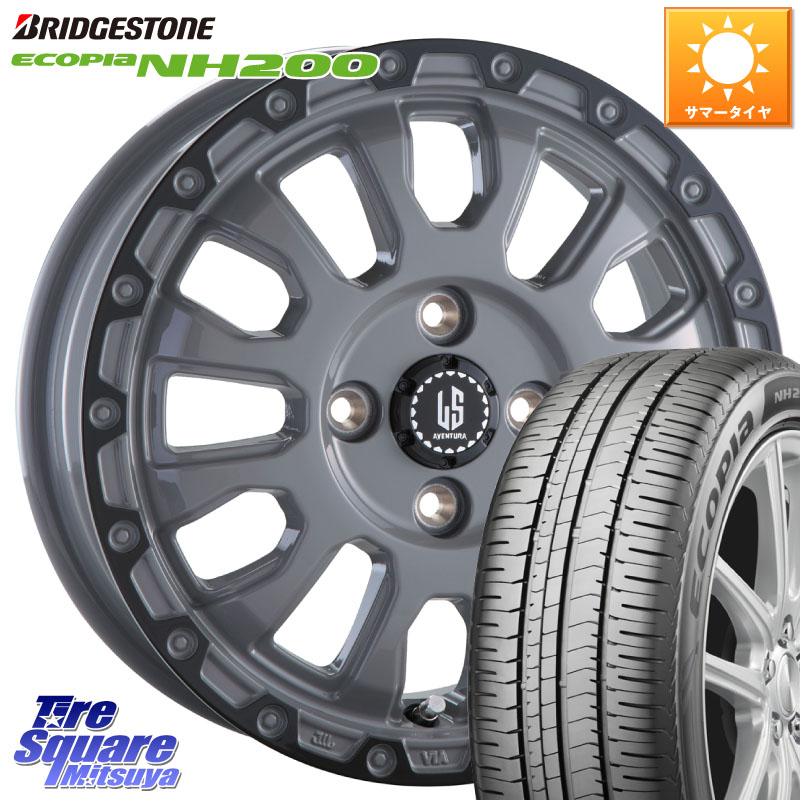 阿部商会 LA STRADA AVENTURA アヴェンチュラ 16インチ 16 X 6.0J +40 4穴 100 ブリヂストン ECOPIA NH200 エコピア サマータイヤ 205/55R16 E13オーラ