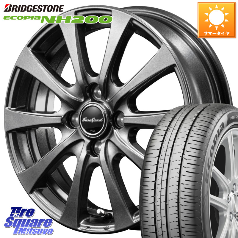 ブリヂストン ECOPIA NH200 エコピア サマータイヤ 205/55R16MANARAY MID EuroSpeed G10 ホイール 16インチ 16X6.0J 50 4穴 100 アクア|タイヤスクエアミツヤ