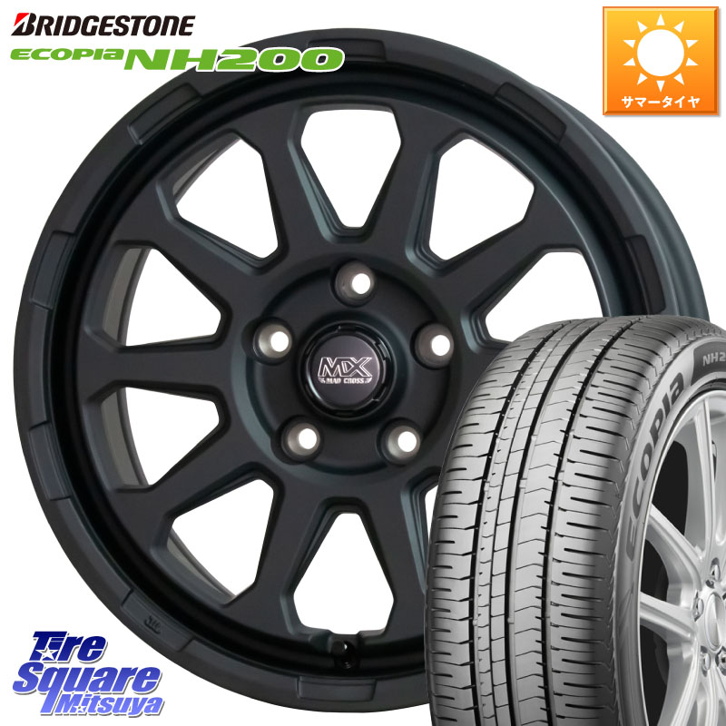 HotStuff マッドクロス レンジャー ブラック 5H ホイール 16インチ 16 X 7.0J +38 5穴 114.3 ブリヂストン ECOPIA NH200 エコピア サマータイヤ 205/55R16 GRヤリスRSノーマルキャリパー 74,707円