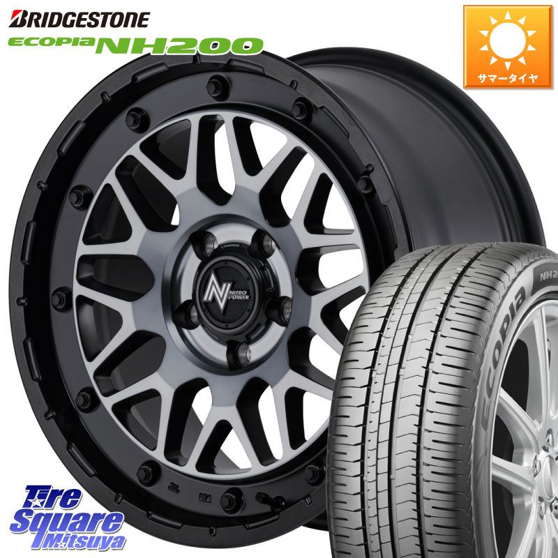 MANARAY NITRO POWER ナイトロパワー M29 STINGER スティンガー ホイール 16インチ 16 X 7.0J +40 5穴 114.3 ブリヂストン ECOPIA NH200 エコピア サマータイヤ 195/50R16