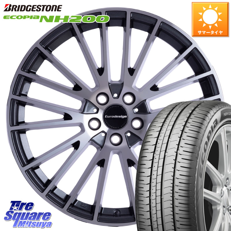 ブリヂストン ECOPIA NH200 エコピア サマータイヤ 205/55R16阿部商会 Eurodesign CALWER ホイール 16インチ 16X6.5J(VOL V40 MB4) 50 5穴 108 VOLVO ボルボ V40|タイヤスクエアミツヤ