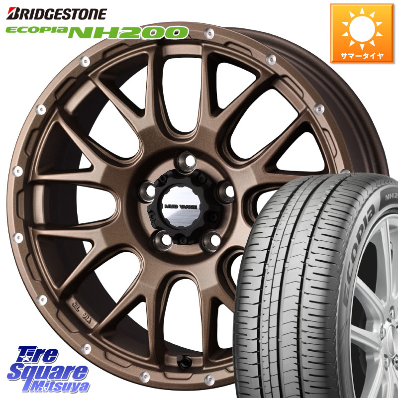 WEDS 41144 マッドヴァンス MUD VANCE 08 ホイール 17インチ 17 X 7.0J +38 5穴 114.3 ブリヂストン ECOPIA NH200 エコピア サマータイヤ 225/55R17 10系アルファード