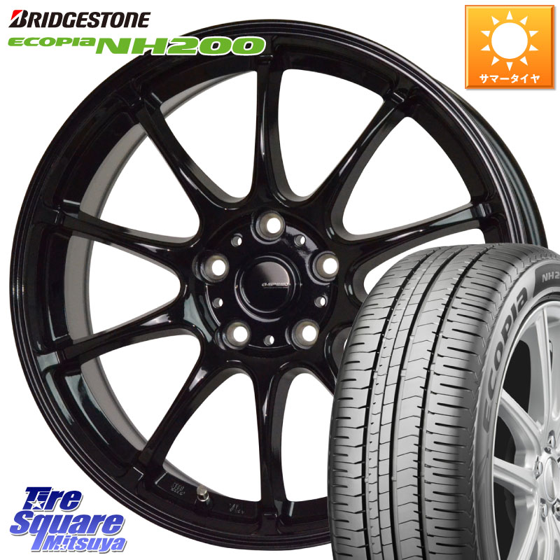 ブリヂストン ECOPIA NH200 エコピア サマータイヤ 225/45R18HotStuff G.SPEED G-07 ホイール 18インチ ジースピード 18X7.5J 48 5穴 114.3 RP6～8ステップワゴン CX-3 レヴォーグ P15キックス ZE1リーフ プリウスアルファ RC系オデッセイ前期 ジューク JUKE 日産 ティ｜タイヤスクエアミツヤ 100,243円