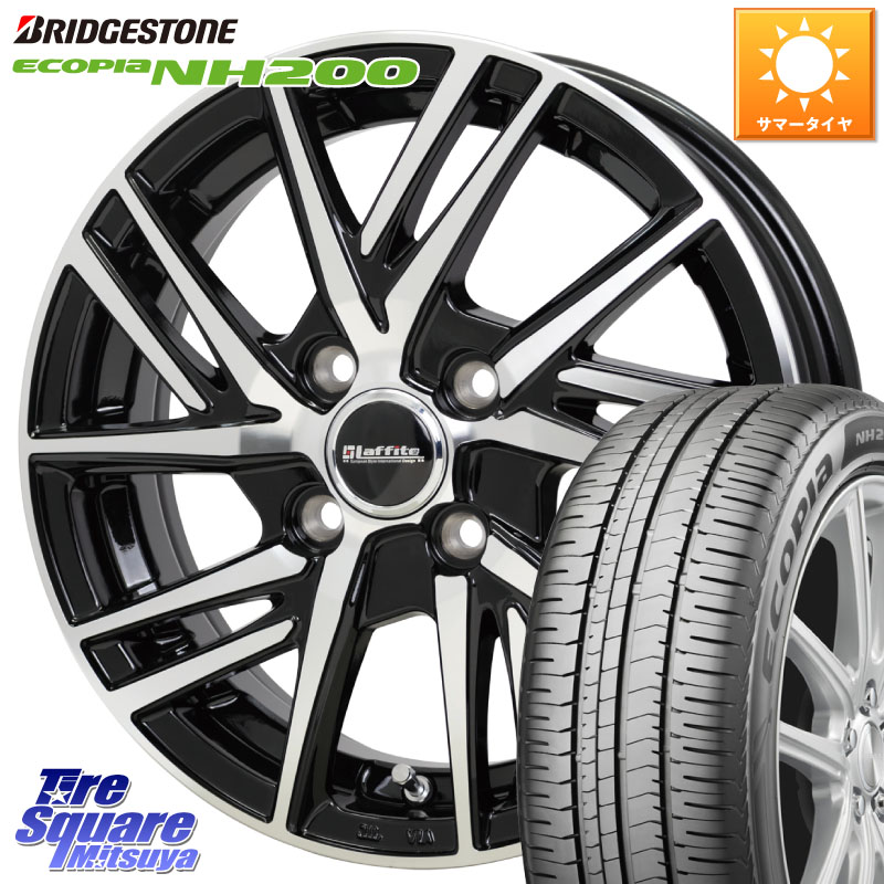 HotStuff ラフィット LW06-2 LW-06-2 ホイール 16インチ 16 X 6.0J +45 4穴 100 ブリヂストン ECOPIA NH200 エコピア サマータイヤ 195/50R16 アクア 160系カローラフィールダー ヤリス ロードスター 130系ヴィッツ モビリオ モビリオスパイク