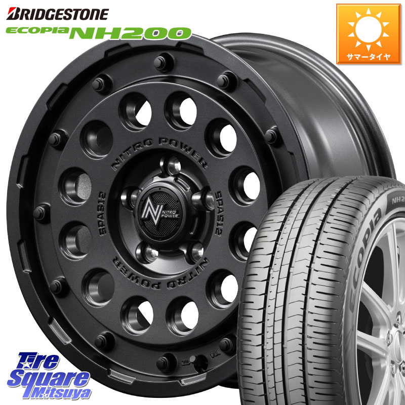 MANARAY MID ナイトロパワー H12 SHOTGUN BB ホイール 16インチ 16 X 7.0J +40 5穴 114.3 ブリヂストン ECOPIA NH200 エコピア サマータイヤ 205/55R16 GRヤリスRSノーマルキャリパー