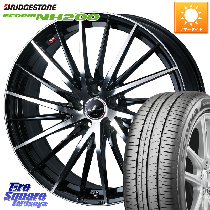 WEDS LEONIS FR レオニス FR ホイール 17インチ 17 X 6.5J +42 5穴 100 ブリヂストン ECOPIA NH200 エコピア サマータイヤ 215/45R17 106,550円
