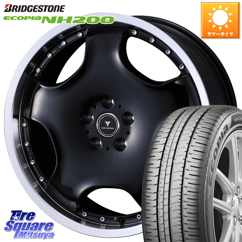 WEDS NOVARIS ASSETE D1 特価● ホイール 18インチ ノヴァリス アセット 18 X 8.0J +42 5穴 114.3 ブリヂストン ECOPIA NH200 エコピア サマータイヤ 215/45R18 プリウスアルファ リーフ