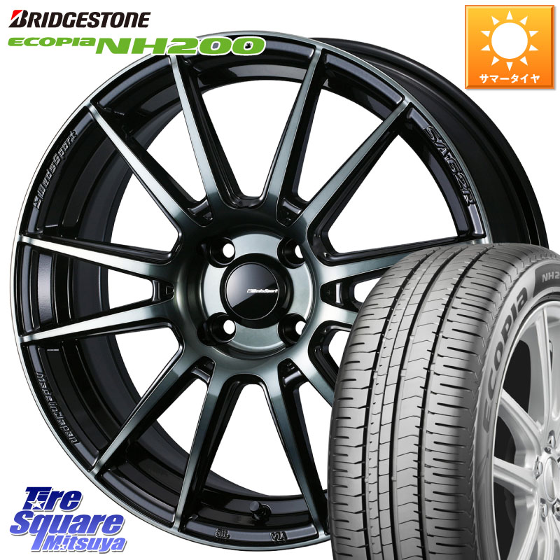 WEDS WedsSport SA-62R ホイール 16インチ 16 X 6.5J +42 4穴 100 ブリヂストン ECOPIA NH200 エコピア サマータイヤ 205/55R16 E13オーラ