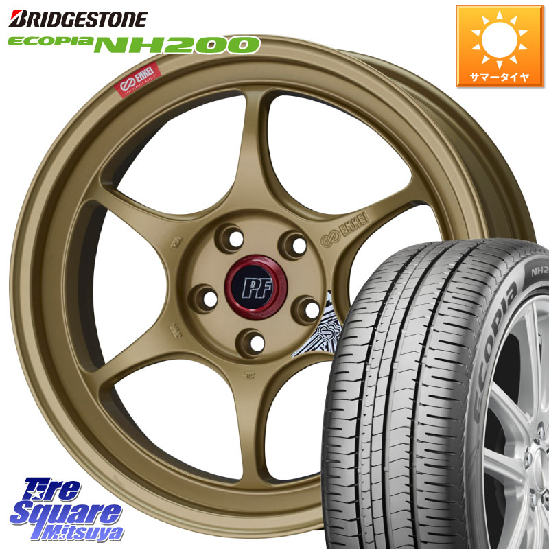 ENKEI エンケイ PerformanceLine PF06 ホイール 17インチ 17 X 7.5J +45 5穴 100 ブリヂストン ECOPIA NH200 エコピア サマータイヤ 215/50R17