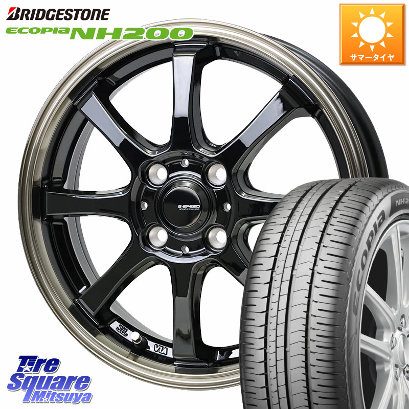 HotStuff G-SPEED P-08 ホイール 16インチ ジースピード 16 X 6.0J +45 4穴 100 ブリヂストン ECOPIA NH200 エコピア サマータイヤ 195/50R16 アクア 160系カローラフィールダー ヤリス ロードスター 130系ヴィッツ モビリオ モビリオスパイク