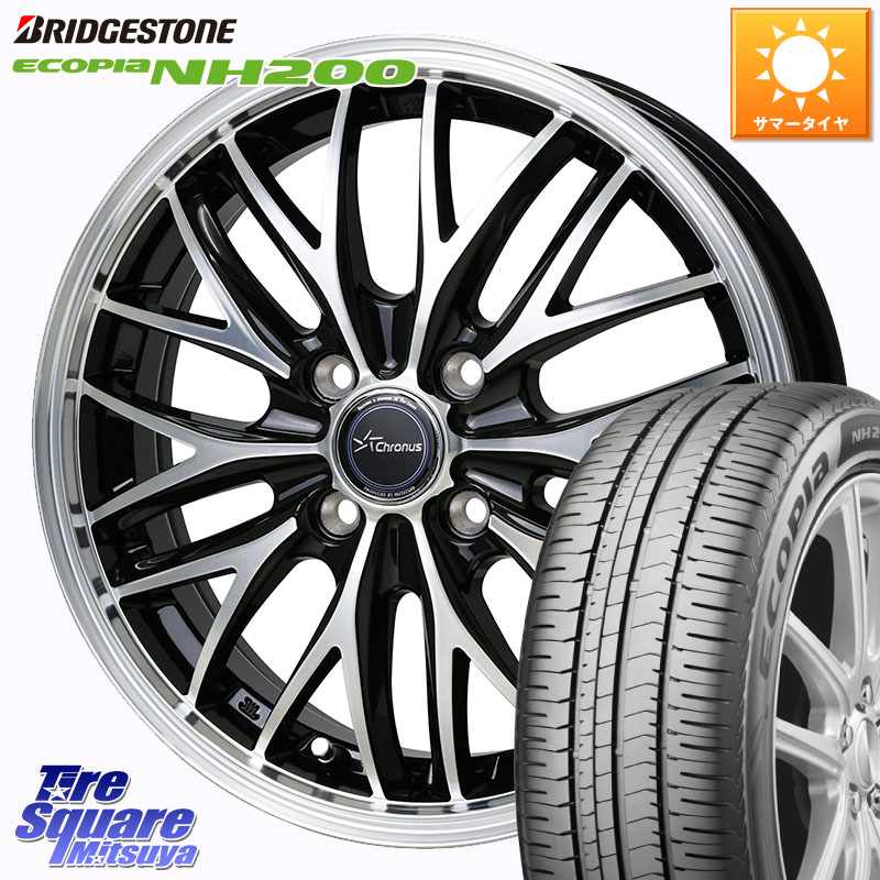ブリヂストン ECOPIA NH200 エコピア サマータイヤ 205/55R16HotStuff Chronus CH-113 CH113 クロノス ホイール 16インチ 16X6.0J 45 4穴 100 E13オーラ アクア|タイヤスクエアミツヤ