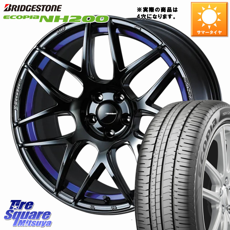 ブリヂストン ECOPIA NH200 エコピア サマータイヤ 215/45R17WEDS WedsSport SA-27R SA27R ウェッズ スポーツ ホイール 17インチ 17X6.5J 50 4穴 100 FITクロスター アクア｜タイヤスクエアミツヤ