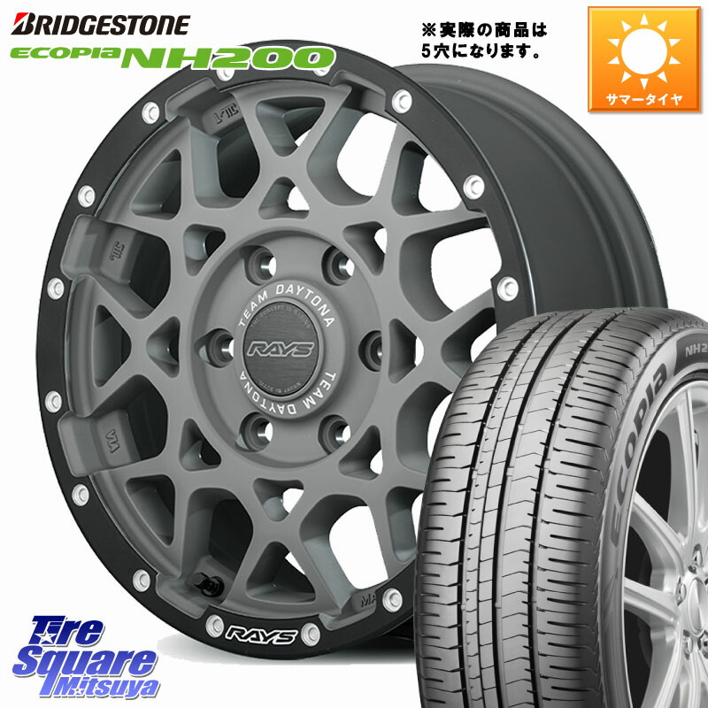 RAYS 【欠品次回6~7月】 M8 TEAM DAYTONA ホイール 16インチ 16 X 7.0J +37 5穴 114.3 ブリヂストン ECOPIA NH200 エコピア サマータイヤ 215/60R16