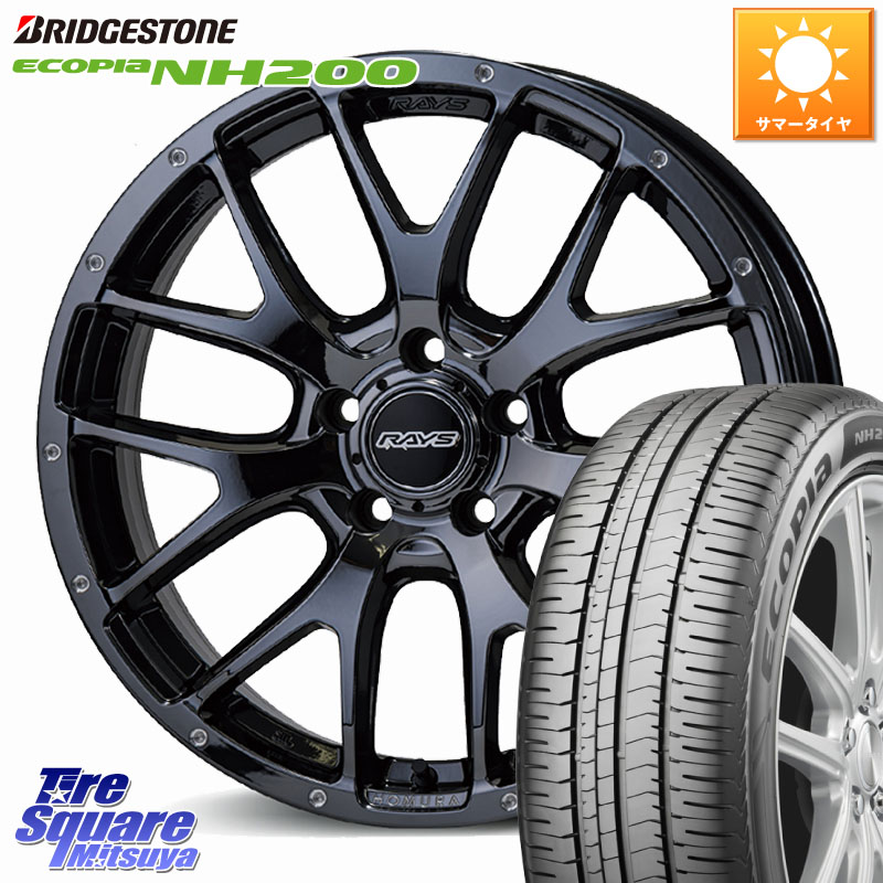 RAYS 【欠品次回要問合せ】 HOMURA 2X7FA ホイール 18インチ 18 X 7.5J +45 5穴 114.3 ブリヂストン ECOPIA NH200 エコピア サマータイヤ 215/45R18 90系ノア ヴォクシー プリウスアルファ P15キックス リーフ MAZDA3