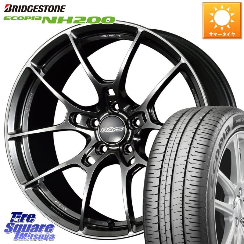 RAYS 【欠品次回10~11月】 G025 VOLK RACING 鍛造 ホイール 18インチ 18 X 8.5J +35 5穴 114.3 ブリヂストン ECOPIA NH200 エコピア サマータイヤ 225/45R18