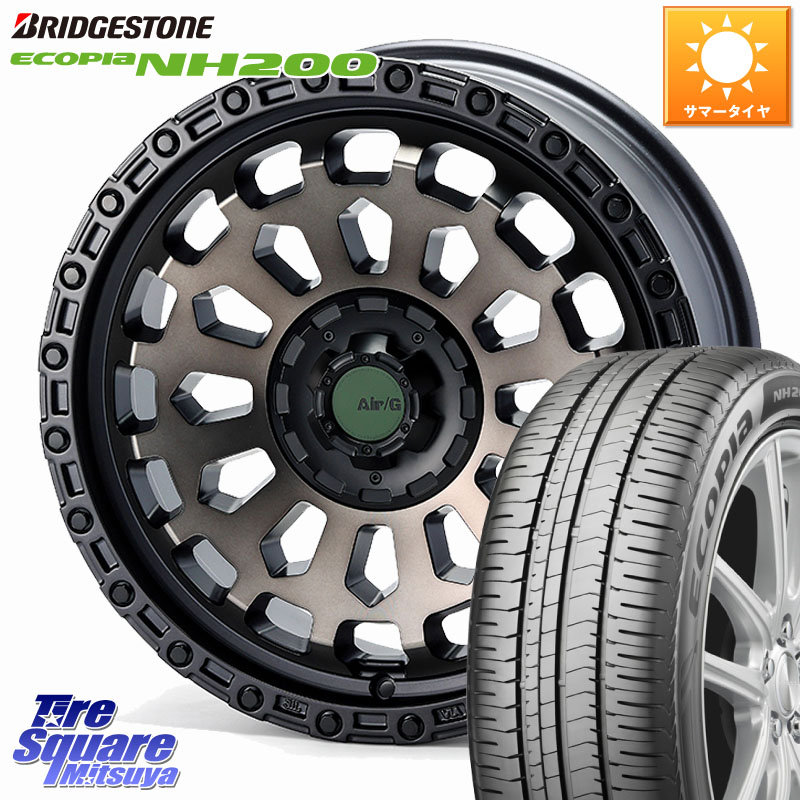 ブリヂストン ECOPIA NH200 エコピア サマータイヤ 215/50R174X4エンジニアリング Air/G VULCAN GHOST ホイール 17インチ 17X7.0J 35 5穴 114.3 SAI インサイト|タイヤスクエアミツヤ