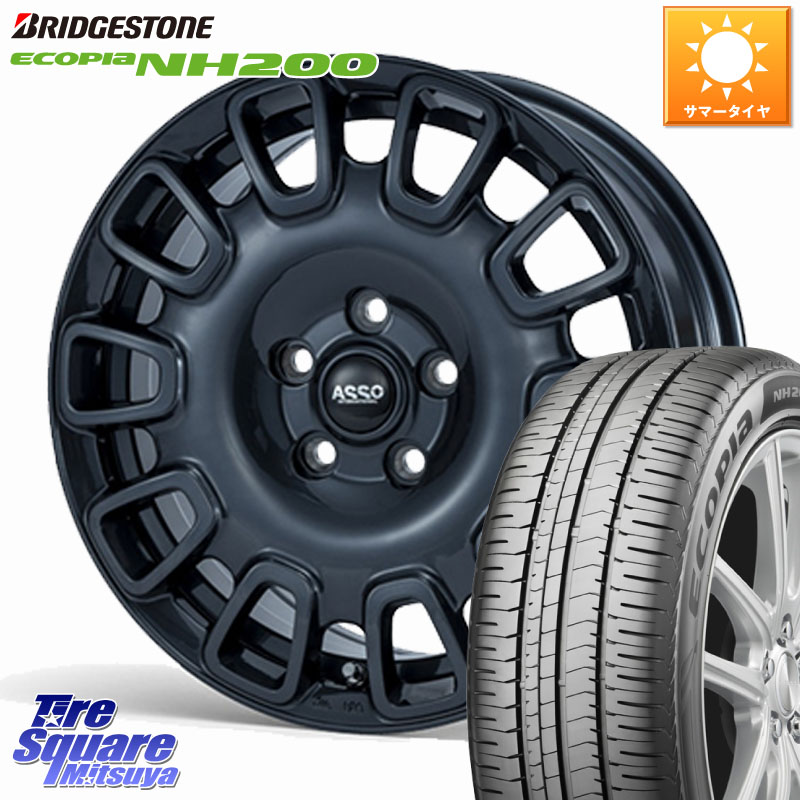ブリヂストン ECOPIA NH200 エコピア サマータイヤ 205/60R16ASSO Partire10°専用ボルト付属 ホイール 16インチ 16X6.5J(CITROEN BERLINGO YH01) 45 5穴 108 シトロエン ベルランゴ K9CYH01系 フィアット ドブロ Doblo|タイヤスクエアミツヤ